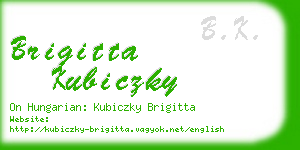 brigitta kubiczky business card